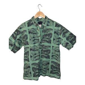Sig Zane Hawaii Green Palm Shirt L